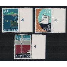 Neth. Antilles Pilotage Service 3v Numbered Margins 1982 MNH SG#769-771