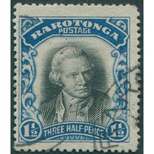 Cook Islands 1920 1½d black & dull blue SG72 used
