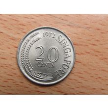 Singapore 1972 20 Cents Coin