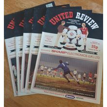 X 5 Manchester United Vintage Football Programmes. No's 27/29/30/14/26