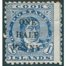 Cook Islands 1899 ½d on 1d blue SG21 unused
