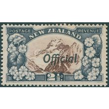 New Zealand 1938 2½d chocolate & slate Perf 13-14x13½ Official SGO124 MNH