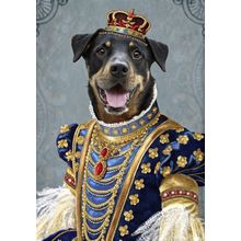 Royal Rottweiler Queen – Renaissance Dog Portrait Wall Art