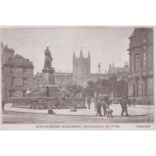 Stephensons Monument Newcastle On Upon Tyne Antique 1911 Postcard