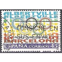 España 1992 Michel 3073 O Cote (2008) 0.20 Euro Jeux Olympiques Cachet rond