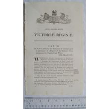 1853 Act of Parliament: inclosure Tatham, Linby Wighay, Ifield, Kentmere etc