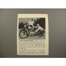 1949 Jawa 250 Motorcycle Ad w/ Joan Burns!