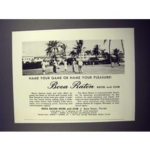 1959 Boca Raton Hotel and Club Ad - Name Your Game