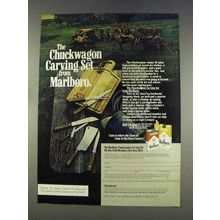 1977 Marlboro Cigarettes Ad - Chuckwagon Carving Set