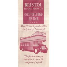 BRISTOL Open top Bus Tours timetable/map . . ..1994 leaflet.. =