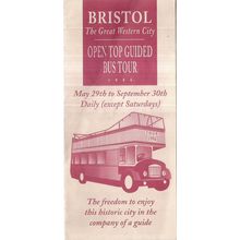 BRISTOL Open top Bus Tours timetable/map . . ..1994 leaflet.. /