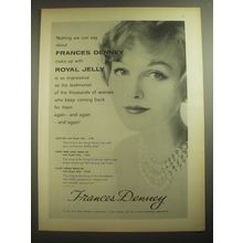 1958 Frances Denney Make-up with Royal Jelly Advertisement