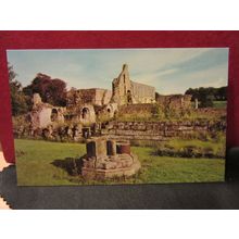 VIEW FROM MONKS CHOIR, JERVAULX ABBEY, YORKSHIRE... unused postcard =