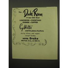 1950 Hotel Drake Advertisement - Cy Walter - The Drake Room