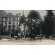 Schwiezerhof Hotel Suisse Interlaken Switzerland Antique Postcard