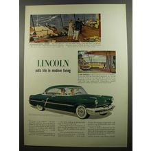 1952 Lincoln Cars Ad - Lincoln puts life in modern living