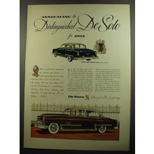 1952 De Soto Fire Dome Car Ad - Announcing the distinguished De Soto