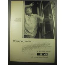 1956 Look Magazine Ad - Hemingway writes
