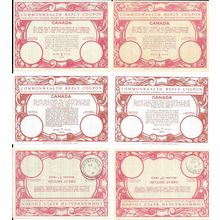 Worldwide Commonwealth International Reply Coupons Lot of 6 Different c.1956