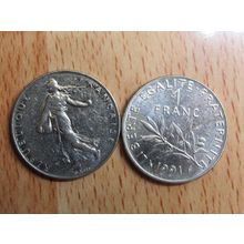 France Republic 1991 1 Franc Coin