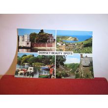 multiview, DORSET BEAUTY SPOTS county used postcard Colourmaster =