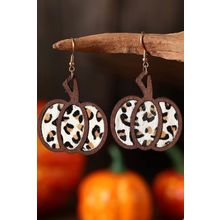 Multicolour Animal Print Pumpkin Shape Drop Earrings