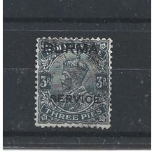 Burma.O1 3p Slate.Fine Used.Jul25f