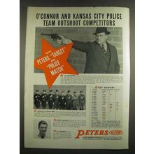 1939 Peters Target and Police Match Ammunition Ad - F.M. O'Connor