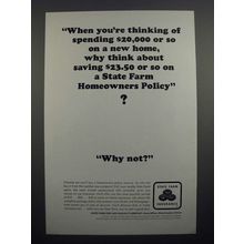 1965 State Farm Insurance Ad - Homeowners Policy