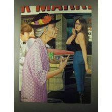 1985 David Mann Illustration - Market
