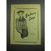 1948 Pears Embassy Soap Ad - Embassy Soap Bland and very fragrant