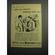 1948 Barratt Shoes Ad - I take my central heating with me