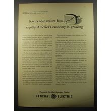 1954 General Electric Ad - Few people realize how America's economy is growing