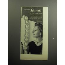 1956 Marvella Jewelry Advertisement - Look to Marvella for the real look