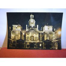 at night, HORSE GUARDS, WHITEHALL, London unused postcard =