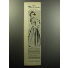 1957 De Pinna Townfield Dress Advertisement - Easy-Care jersey