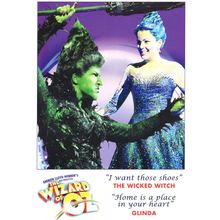 The Wicked Witch Wizard Of Oz Glinda Musical London Palladium RARE Postcard