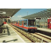 Beckton London Underground Train At Blackwall Station Postcard