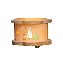 4380 - Richard Glaesser Tea light "Luminary" - Snowman - 2.25"H x 3.25"W x 3.25"