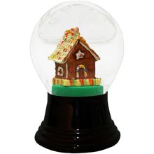 PR1501 - Perzy Snowglobe - Medium Gingerbread House - 5"H x 3"W x 3"D
