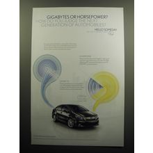 2009 Lexus HS Hybrid Car Advertisement - Gigabytes or Horsepower?