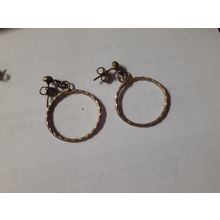 womens silvertone round twisted earrings 2cm diameter