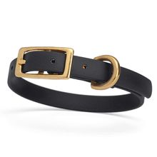 Dog Pet Collar with Brass Hardware Size XS W 1/2” L 9” - 12” Black