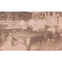 Billiard Room Sandringham Deer Hunting Hunstanton Publishers Old RPC Postcard