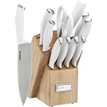 Cuisinart Block Knife Set, 12Pc Cutlery Knife Set with Steel Blades for Precise