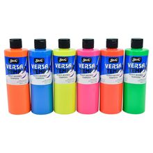Sax Versatemp Tempera Paints, Assorted Fluorescent Colors, 6 Count (Pack of 1)-
