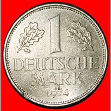 Ⰶ NOT COMMUNIST (1950-2001): GERMANY ★ 1 MARK 1974G BADEN-★LOW START★NO RESERVE