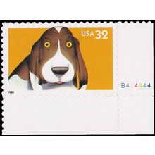 3230 32c Dog Fine MNH P#S LR B444444 V5102