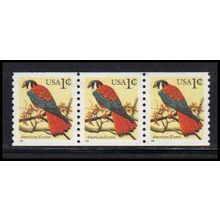 3044 1c American Kestrel Very Fine MNH Strip of 3 PA3646