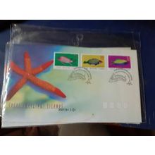 australia 1998 cocos island marine life fdc
